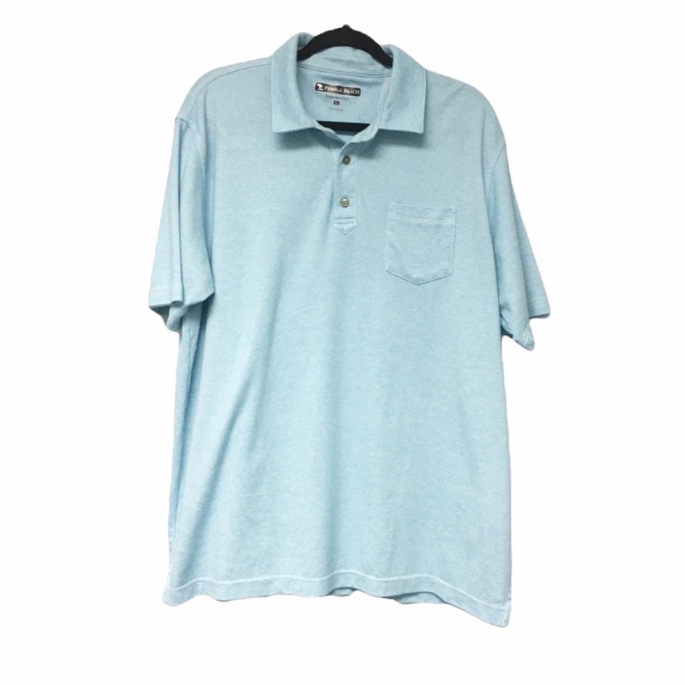 Pebble Beach Polo Men's Golf shirt Light Blue Size XL EUC